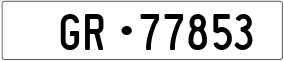 Trailer License Plate